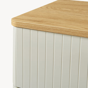 Commode Ferrersp 70x60x40 cm eikenkleurig havermout en naturel [en.casa]