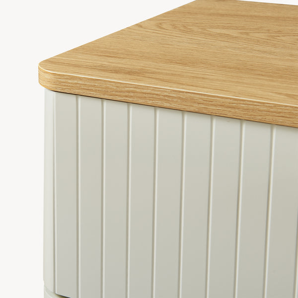 Commode Ferrersp 70x60x40 cm eikenkleurig havermout en naturel [en.casa]