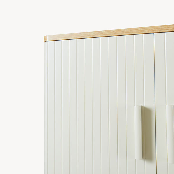 Toiletombouwkast Ferrersp 160x63x20 cm eikenkleurig havermout en naturel [en.casa]