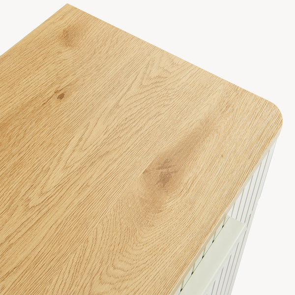 Badkamerkast Ferrersp 80x40x35 cm eikenkleurig havermout en naturel [en.casa]