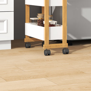 Trolley Varulta bamboe 80x41x20 cm wit [en.casa]