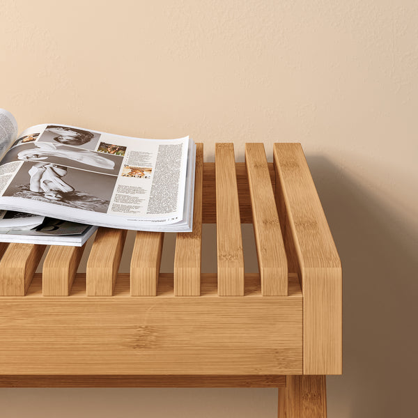 Halbank Lasdarvoo bamboe 120x35x45 cm naturel [en.casa]