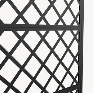 Roomdivider Malja met plantenbak 190x82x38 cm zwart casa.pro