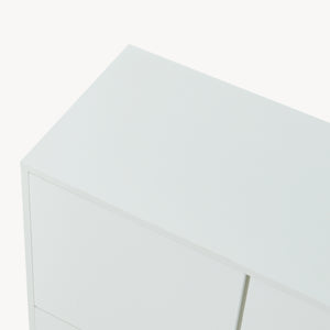 Sideboard Reyri 90x80x35 cm Wit/Goudkleurig [en.casa]
