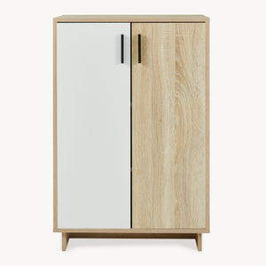 Opbergkast Kenta 60x35x90 cm sonoma eiken en wit [en.casa]