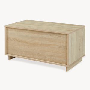 Salontafel Kenta 80x45x40 cm Sonoma-eikenlook/wit [en.casa]