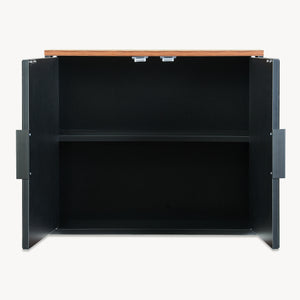Spiegelkast Trond 50x60x15 cm Zwart/Walnootlook [en.casa]