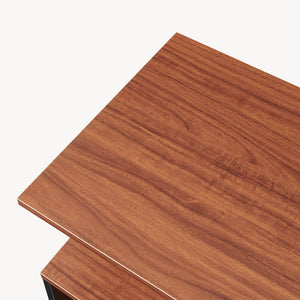 Salontafel Trond 80x40x42 cm Zwart/Walnoot [en.casa]