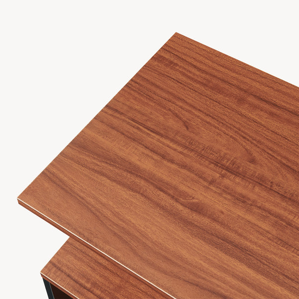 Salontafel Trond 80x40x42 cm Zwart/Walnoot [en.casa]