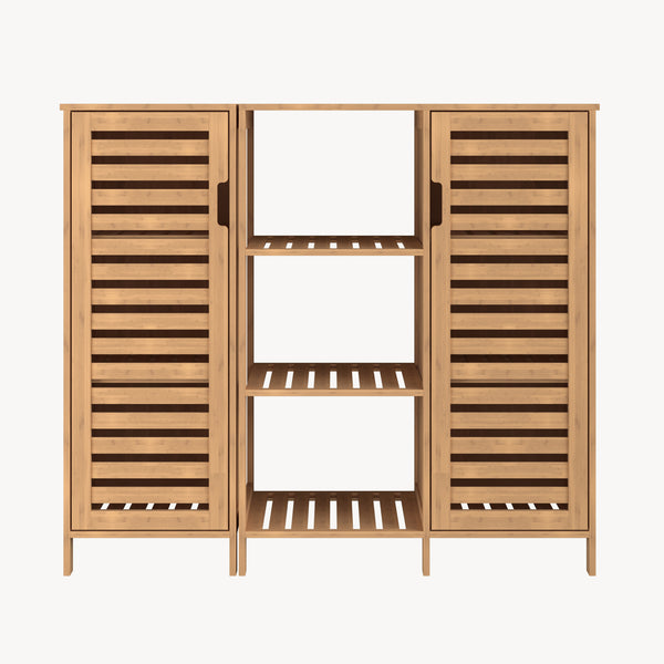 Dressoir Hakseri bamboe 87x99x33 cm naturel [en.casa]