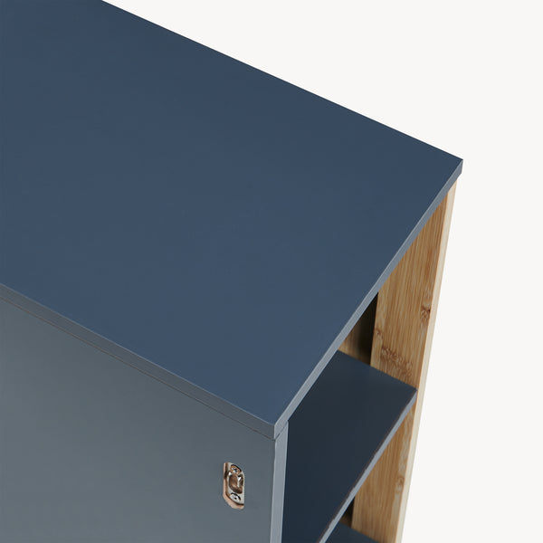 Hangkast Svanes 60x30x20 cm Donkergrijs/Natuur [en.casa]