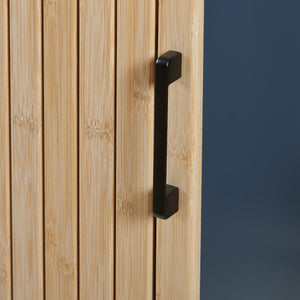 Hoogkast Svanes 170x30x30 cm Donkergrijs/Natuur [en.casa]