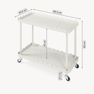 Serveerwagen Bolmanralu trolley 60x61x31 cm grijs [en.casa] 