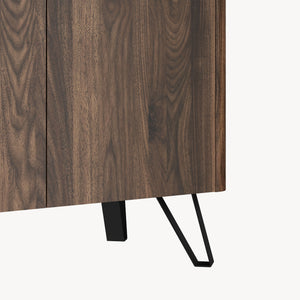 Tv-kast Trorlon 160x40x55 cm Notenhoutlook/Travertijn [en.casa]