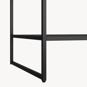 Bijzettafel Salsnes 53x51x51 cm met plank Staal Zwart [en.casa]