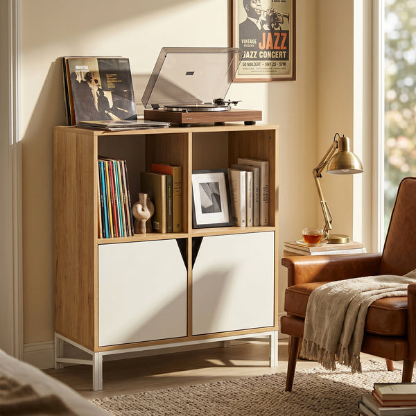 Kast Kerrköndam 94x76x40 cm Eikenlook/Wit [en.casa]