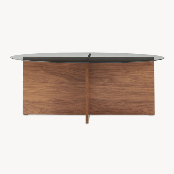 Salontafel Viroya 100x60x36 cm Notenhoutlook/Grijs [en.casa]