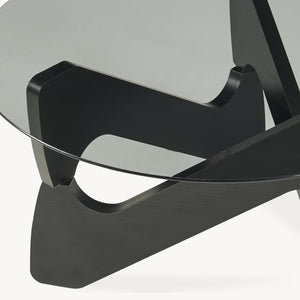Salontafel Reypio Ø70x35 cm Zwart/Grijs [en.casa]