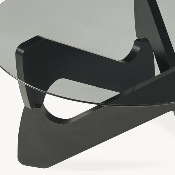 Salontafel Reypio Ø70x35 cm Zwart/Grijs [en.casa]