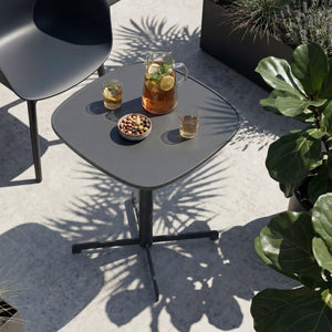 Outdoor bistrotafel Foggia 75x70x70 cm staal antracietgrijs [casa.pro]