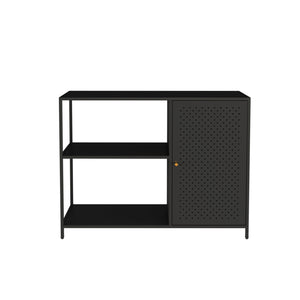 [en.casa] Metalen kast Viitasaari 75x100x30 cm zwart mat