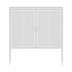 Commode Castelli 82,5x80x40 cm staal wit [en.casa]