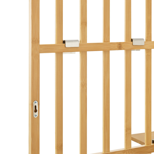 Wandrek Røst met 3 planken 120x80x13 cm bamboe naturel [en.casa]