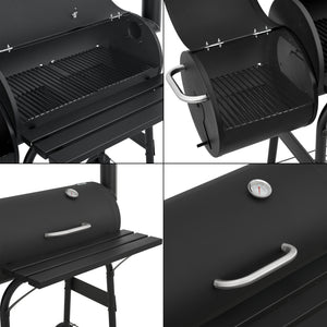 Smoker barbecue Arielli 115x110x64 cm zwart casa.pro