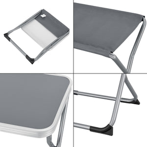 2-in-1 tuinkruk en tuintafel Barete 47x47x37 cm grijs [en.casa]