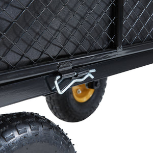 Bolderkar Corropoli 112x51x71 cm zwart en geel pro.tec