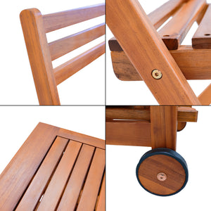 Tuinset Acerenza 7-delig tuintafel met 6 tuinstoelen houtkleurig FSC®-gecertificeerd [en.casa]