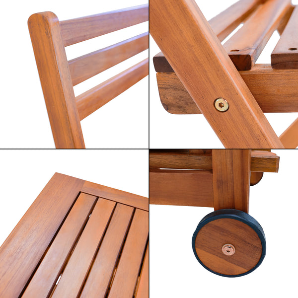 Tuinset Acerenza 7-delig tuintafel met 6 tuinstoelen houtkleurig FSC®-gecertificeerd [en.casa]