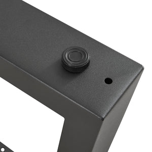 Stalen onderstel Marstal set van 2 tafelpoot 42x40 cm zwart [en.casa]