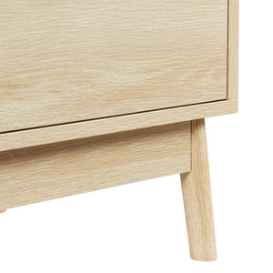 Ladekast Landskrona commode met 3 lades 79,5x80x40 cm eikenkleurig [en.casa]