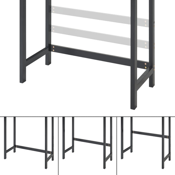 Toilet ombouwkast Tervola 172x63x27 cm zwart en naturel [en.casa]