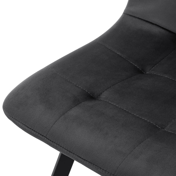 Eetkamerstoel Lexnitz 89x44x54 cm set van 4 donkergrijs en zwart [en.casa]