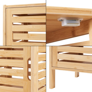 Badkamerkast Boksereys 180x35x35 cm naturel [en.casa]