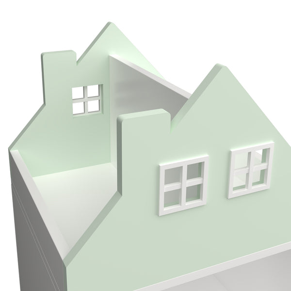 Kinderrek met zitbank Vipsali 100x99x30 cm mintgroen en wit [en.casa]