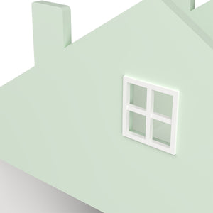 Kinderrek Vipsali huisvorm 90x60x27 cm mintgroen en wit [en.casa]