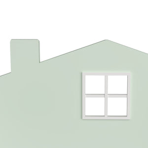 Kinderrek Vipsali huisvorm 106x60x12 cm mintgroen en wit [en.casa]