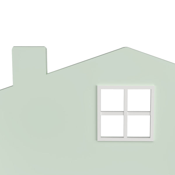 Kinderrek Vipsali huisvorm 106x60x12 cm mintgroen en wit [en.casa]