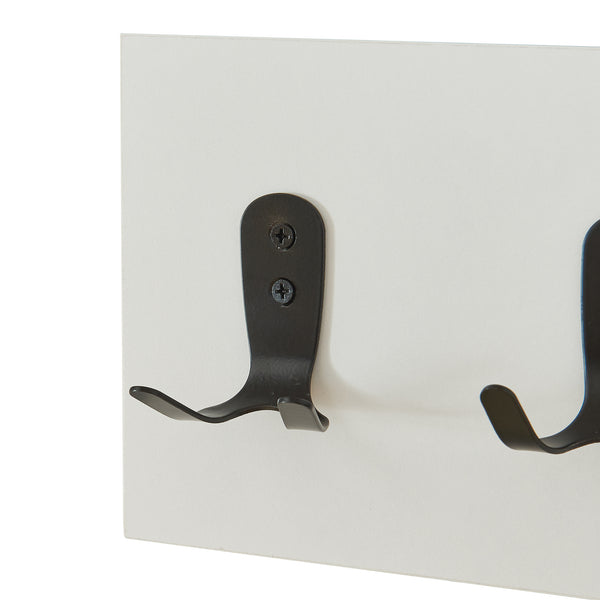 Wandkapstok Vänd 32x60x14 cm wit en zwart [en.casa]