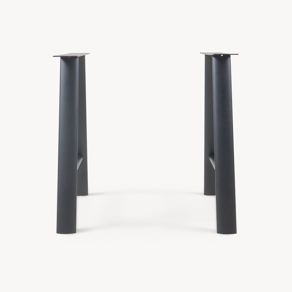 Tafelonderstel set Hullem A vorm 72x70 cm zwart [en.casa]