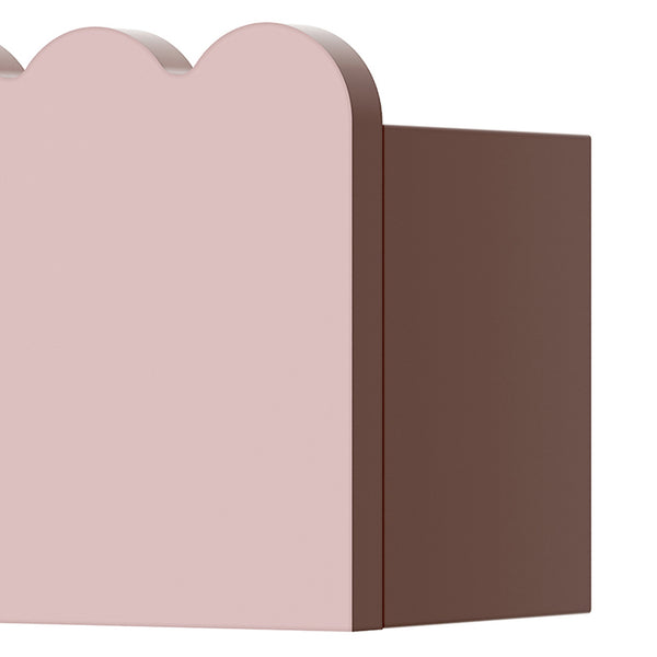 Wandplankenset Vestnes 2-delig 40x10x10 cm roze [en.casa]
