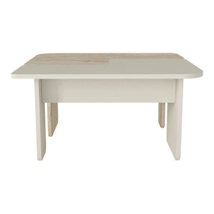 Salontafel Boneksbelt 2-delig travertijn en zandsteen 75x75x38 cm [en.casa] 