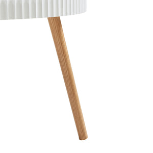 Salontafel Bongard rond Ø60x45 cm wit en naturel [en.casa]