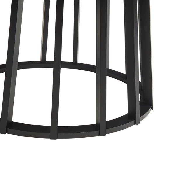 Salontafel Buzzard rond Ø90x45 cm betonkleurig en naturel [en.casa]