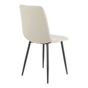 Eetkamerset Hemnes en Elsern 5-delig eikenkleurig en beige [en.casa]