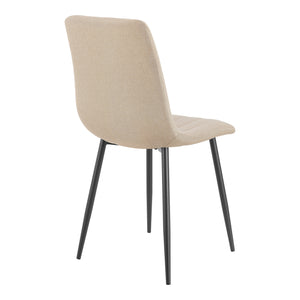 Eetkamerset tafel Fitjar Ø100 cm met stoelen Elsern 5-delig [en.casa]