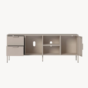 TV meubel Kliri met lades en deur 150x35x58 cm camel [en.casa] 
